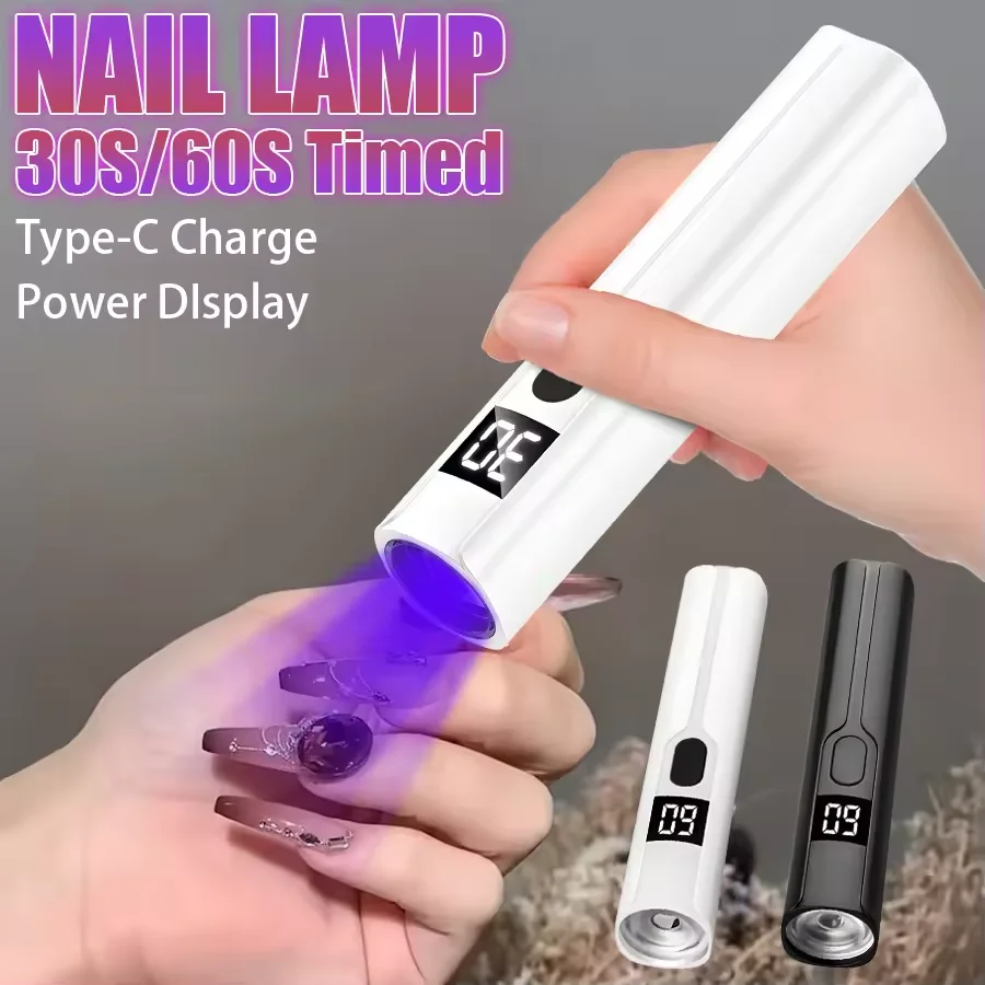 

365nm UV Led Nail Lamp Drying Mini Ultraviolet Curing Violet Light USB Rechargeable Cash Detector UV Lamp for Nail Art Removable