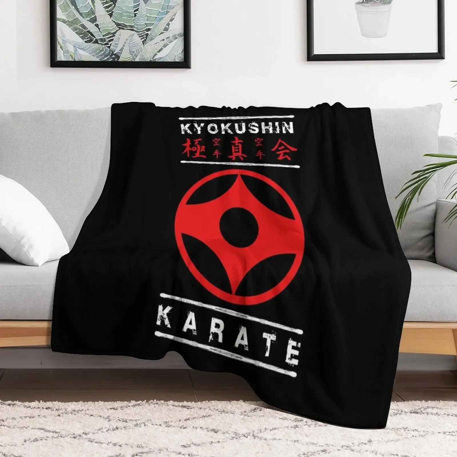 Kyokushin Karate (white text) Throw Blanket For Decorative Sofa warm for winter christmas decoration Blankets