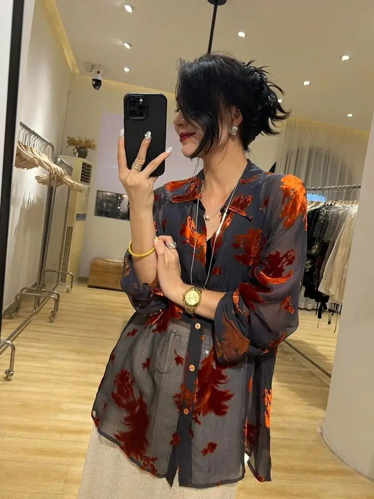 Nowe koszule wiosenne i letnie Unikalne i specjalne topy Lekka, luźna, seksowna koszula z długim rękawem w stylu francuskim