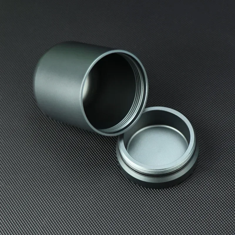 Thickened Aluminum Alloy Water-proof Sealed Container Tea Medicine Capsule Bottle Outdoor Camping EDC Tool Titanium Seal Bottle