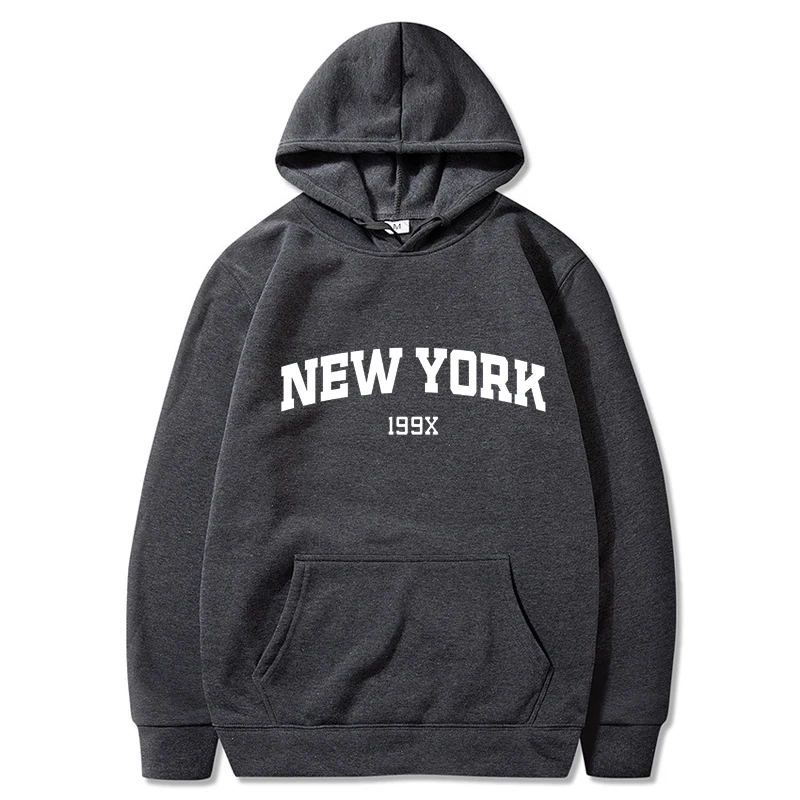 Women's Long Sleeves New 199X Letter Print Hoodie Women Fashion Coat Oversized New York 199X Hoodies Sweatshirt Female Women S