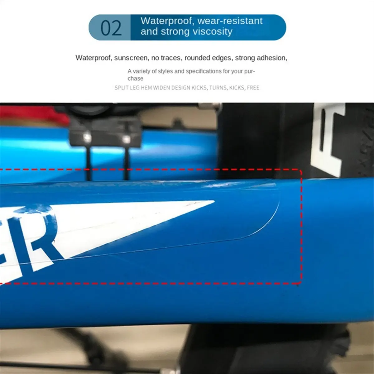 ONGE دراجة هوائية جبلية الطريق دراجة دراجة المضادة للخدش سلسلة حامي دراجة الإطار حامي واقية طلاء السيارات فيلم C