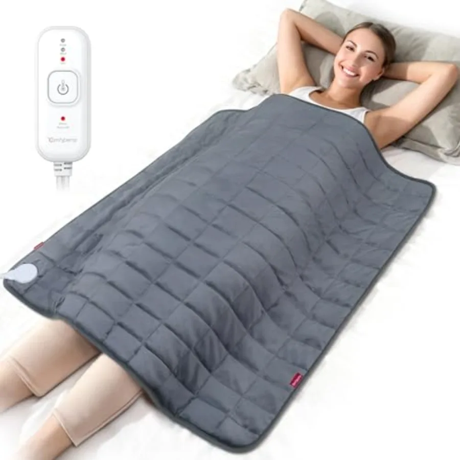 

Comfytemp Far Infrared Large Heating Pad for Deeper Back and Period Relaxation FSA Eligible Weighted Electric Heat Pad with Eve