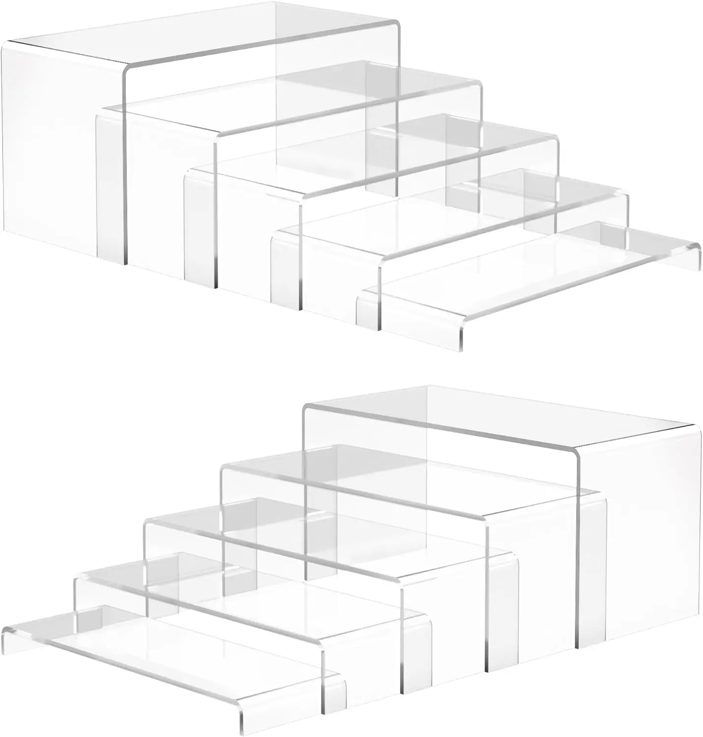 

Набор из 10 больших акриловых подставок для демонстрации, 2 комплекта (10-11-12 дюймов) органайзеров для парфюмерии, прозрачные подставки для кексов, демонстрационные подставки-рёшеры