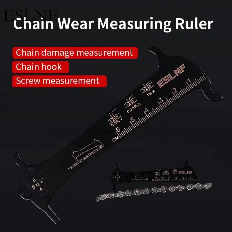 

ESLNF High Precision Chain Wear Checker Tool Bicycle Gauge Measurement Ruler Durable For Mountain Road Cycling Chains