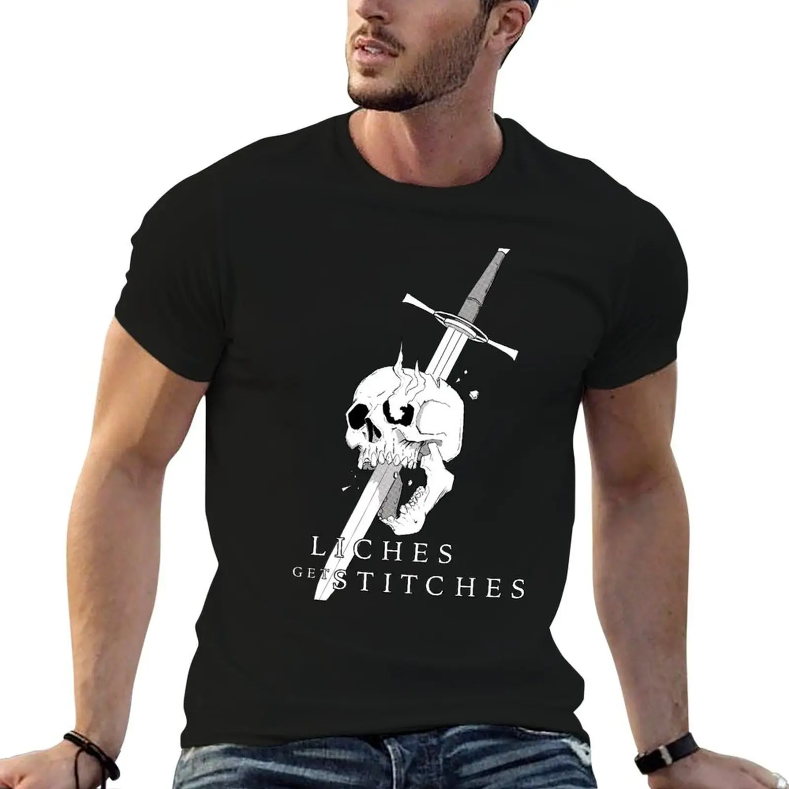 

vintage Liches t T-Shirt man for shirts man luxury t (Half-toned) Get graphic Stiches shirt