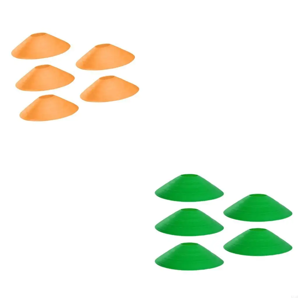 

5PCS High Visibility Round Safety Cones for Sports Coaching Basketball Football