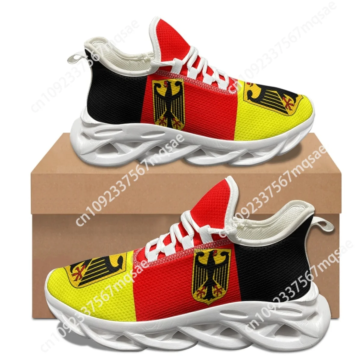 Custom Germany Flag Mesh Swing Sneakers Sneakers Casaul Platform Tenis Anti-Slip Comfortable Sport Shoes Walking Footwear