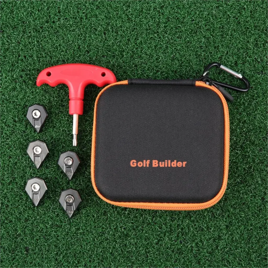 1Set For Cobra F9 Driver Heads Golf Weights Screw Wrench Tool Kit Case Total 5pcs Weights 6g 8g 10g 12g 14g& Wrench& Storage Box