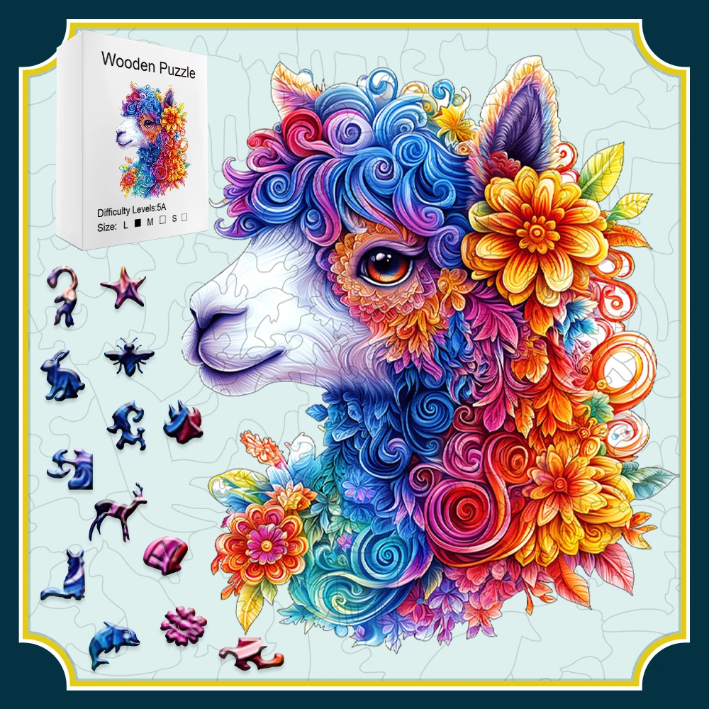 

Деревянная головоломка премиум-класса из альпаки: художественная игра для начинающих мозга в элегантной белой подарочной коробке — уникальная идея подарка для друзей, семьи и всех