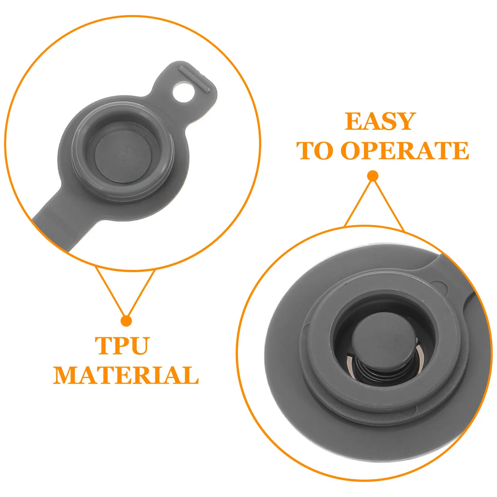 10 Stück TPU-Luftventil-Ersatzkappen, auslaufsicher, Push-Pull-Verschlüsse für aufblasbare Reisekissen, Schwimmbecken, universelle Ventilreparatur