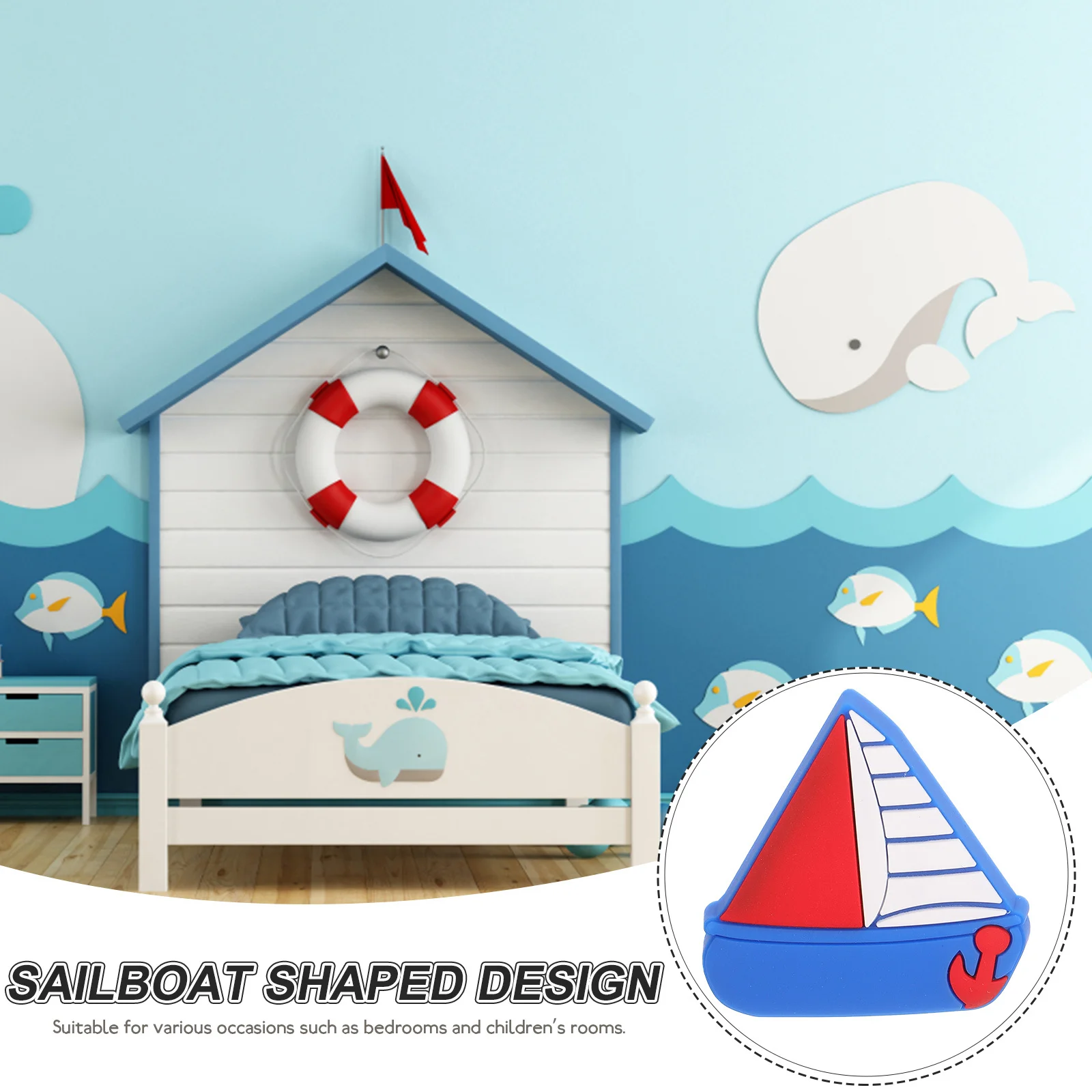 

2Pcs Nautical Drawer Pulls Plastic Dresser Handles for Bedroom Room Cabinet Replacement Pull Handle