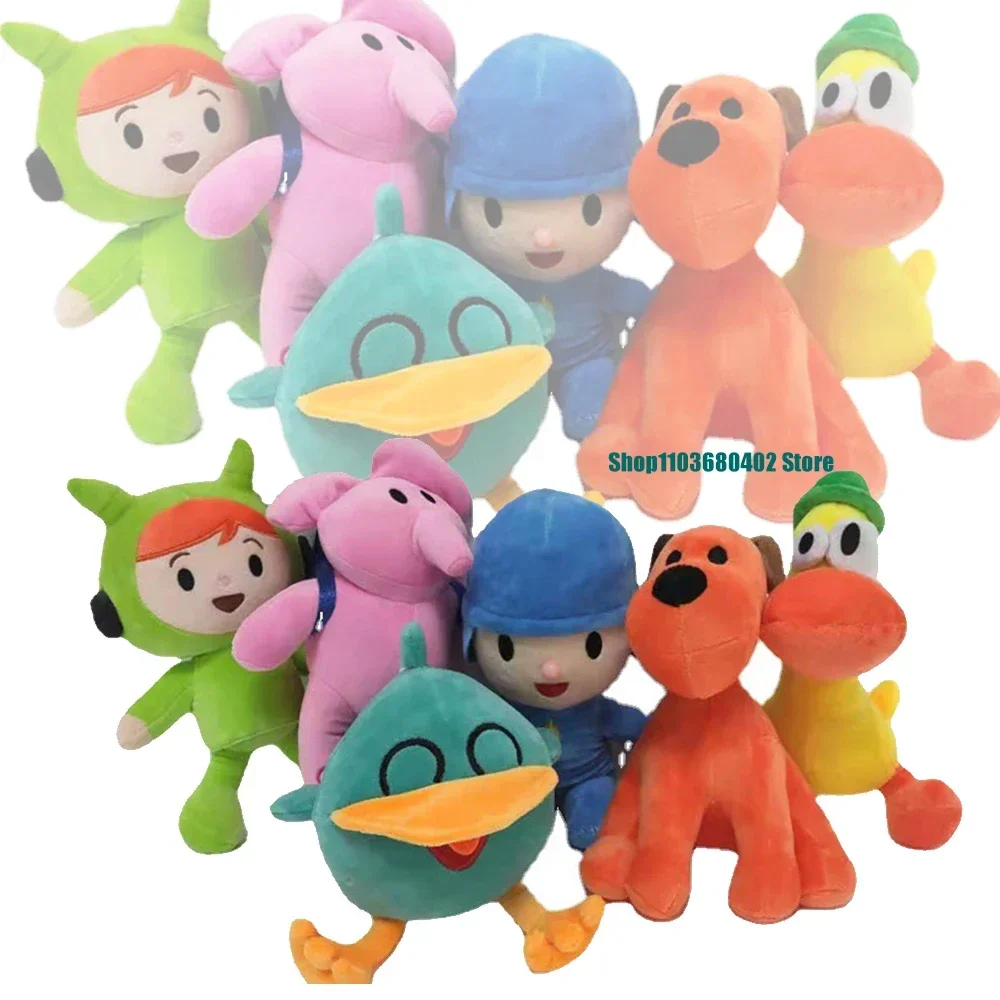 Hot Pocoyo Plush Doll Kawaii Little P Youyou Peluche Barto Duck Puppy Lula Ellie Elephant Plush Toys Children's Toys