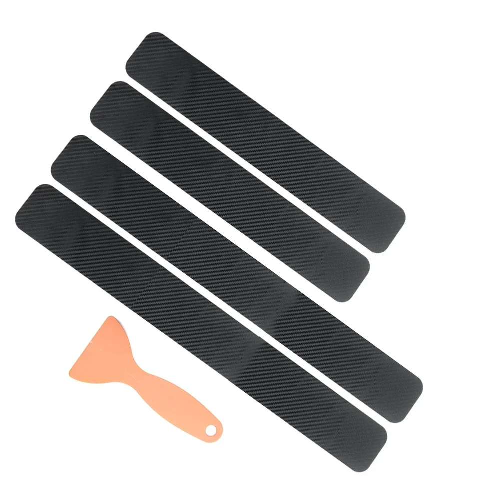 4pcs Set 3D Carbon Fiber Scuff Plate Door Sill Panel Door Sill Protector Stickers Fashion Brand New Practical Hot