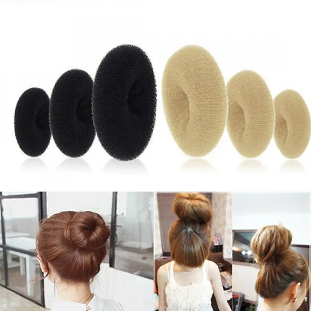 Women Magic Donut Hair Bun Maker Hair Ring Bun Former Shaper Hair Styler Tie Updo Maker Tools Hair Accessories Hair Styling Tool