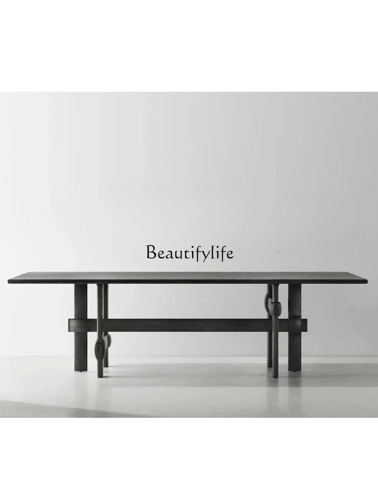 

l * Обеденный стол в средневековом стиле, дизайнерский стол из массива дуба, неожиданный тихий ветер, прямоугольный чайный столик, бытовой