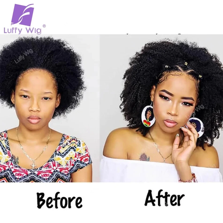 I Tip-extensiones de cabello humano Real para mujeres negras, Afro, rizado, mongol, Remy Fusion, Micro eslabones, Luffywig