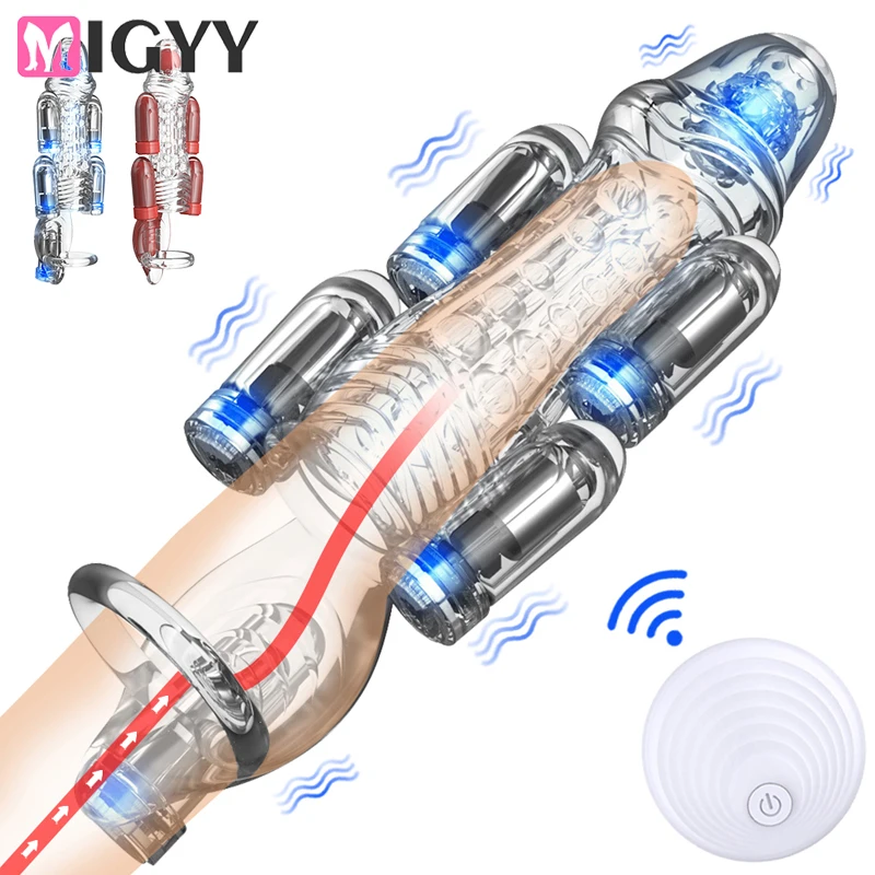 Glans Vibrator Remote Conntrol Bullet Glans Vibrator For Men Penis Exerciser Penis Glans Trainer For Delay Ejaculation Sex Toy