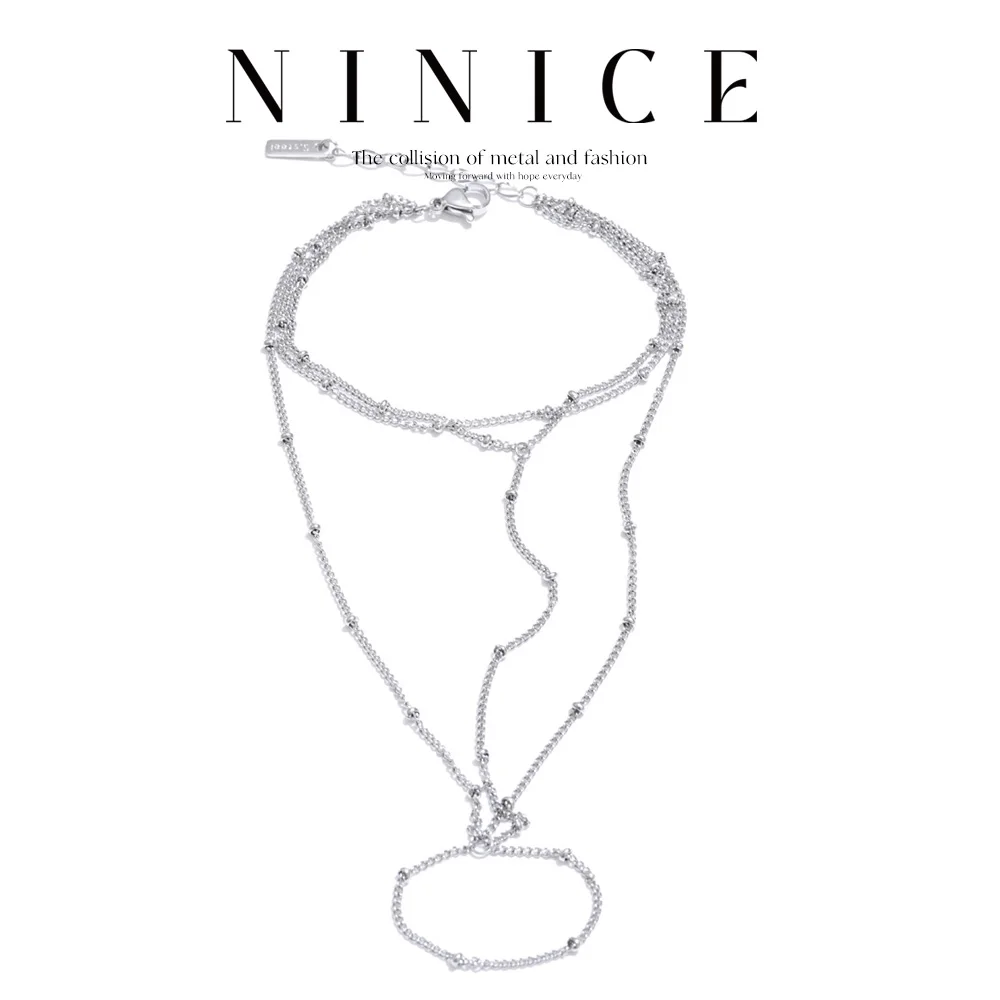 NiNice Stainless Steel Bracelet Fashion Natural Pearl Flower Zirconia Hand Chain Selected Jewelry Gifts