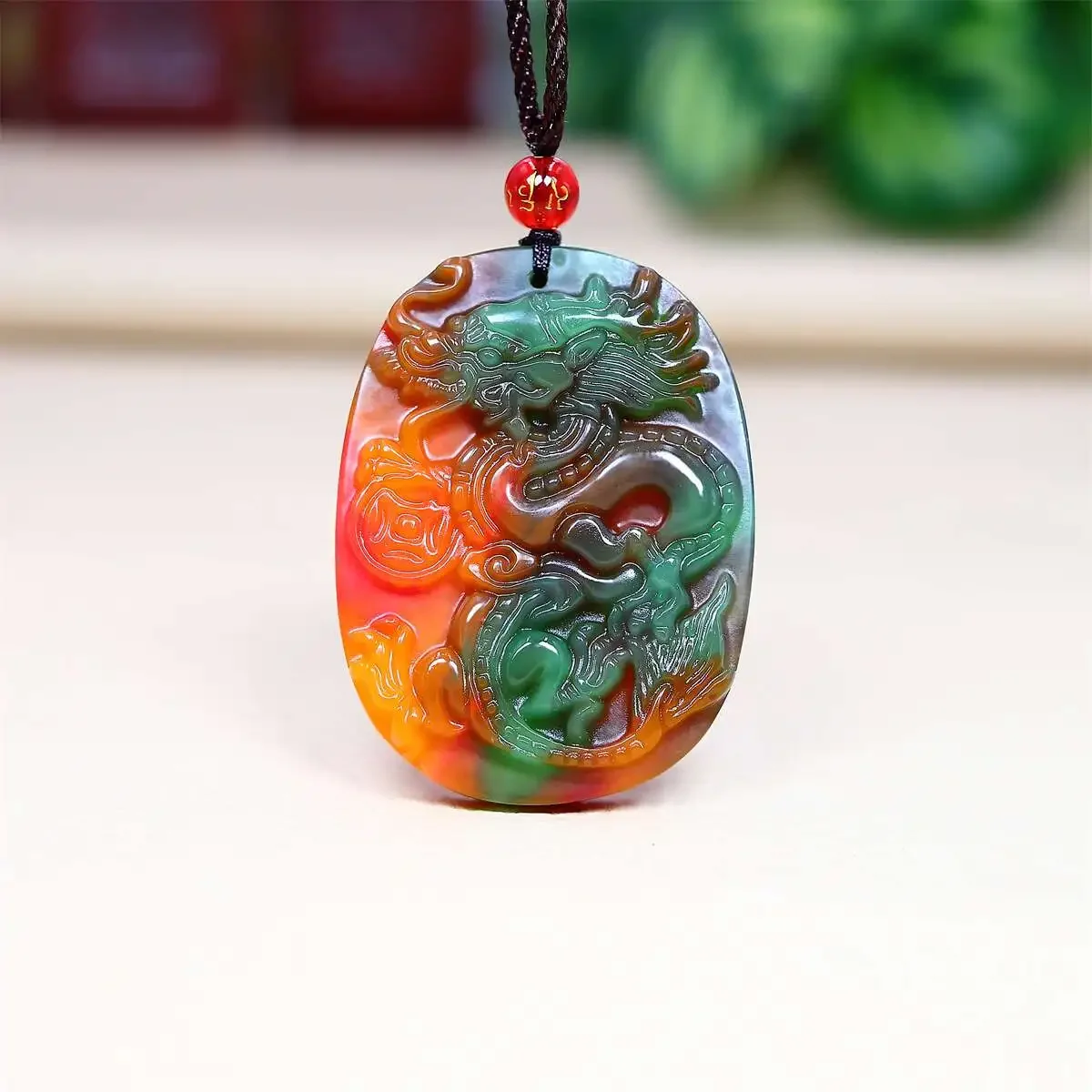 

Jade Dragon Pendant Necklace Color Natural Men Charms Fashion Man Jewelry Gemstone Vintage Necklaces Gifts for Women Luxury