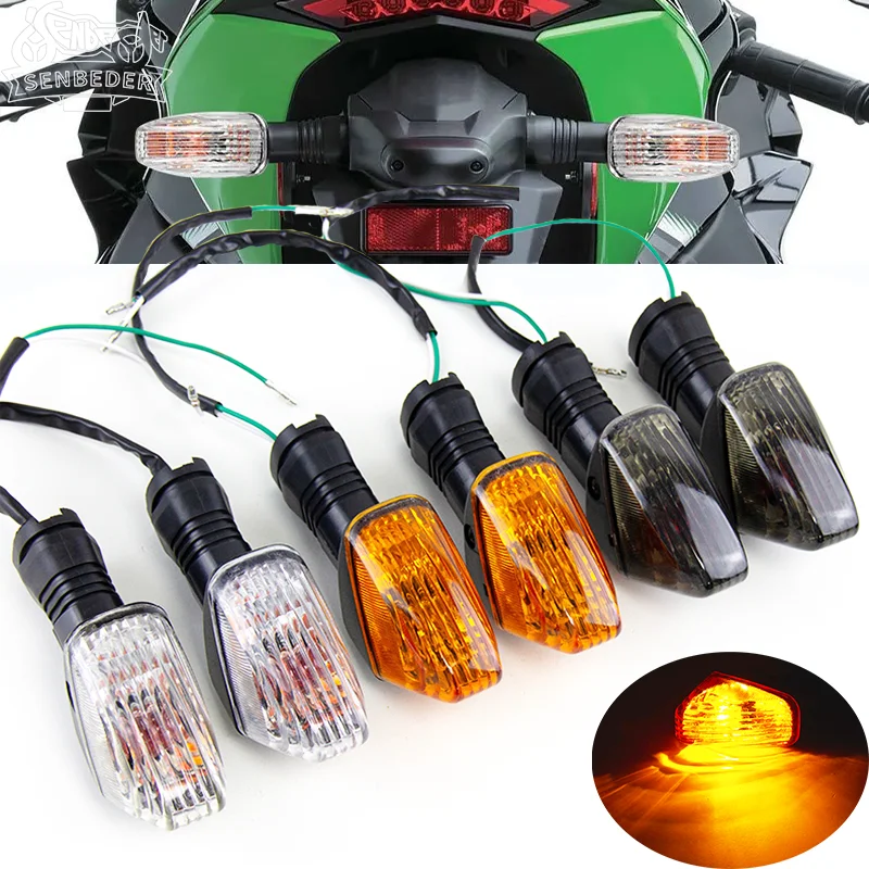 Motorcycle Front/Rear Indicator Turn Signal Light For Kawasaki Z900 KLE 500/650 Versys Z750 Z750S Z1000 NINJA ZX6R ZX6RR KLR650