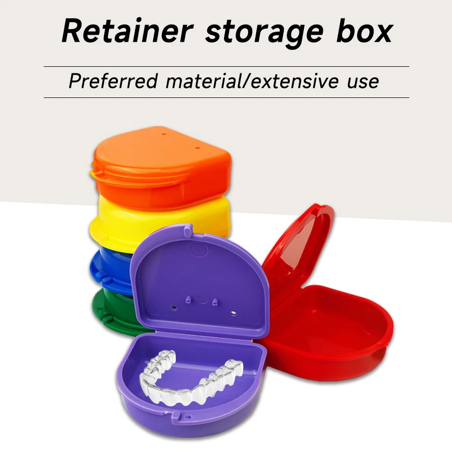 1 stuks tandenhouderdoos, draagbare opberg- en opbergdoos, beugeldoos, kunstgebitdoos