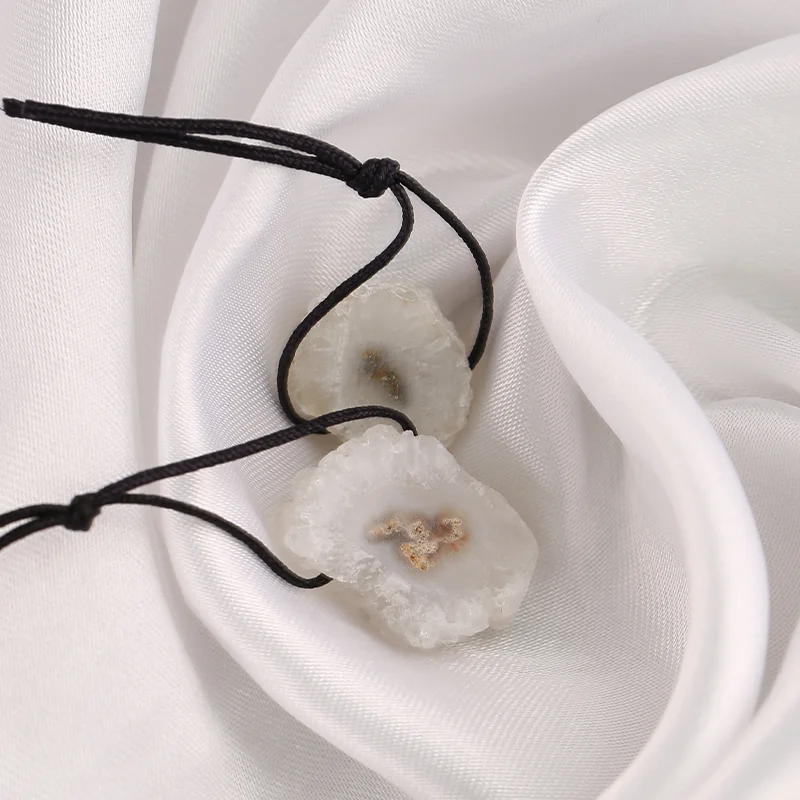 

B&F Agate with Crystals Earring Beads for Jewelry Making, Handmade Natural stones beads, Stones for jewelry Making Supplies
