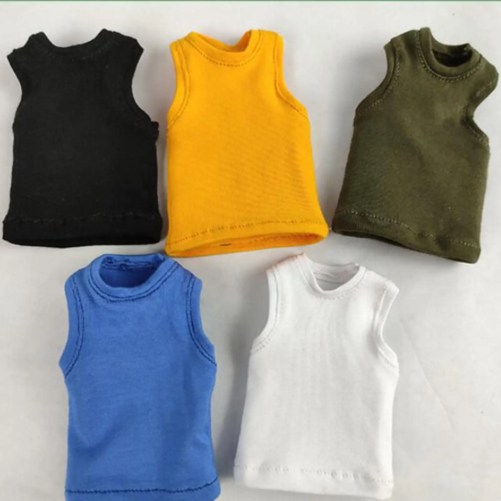 6x1/6 t-shirt sans manches gilet Miniature Costume habiller à la main figurine poupée vêtements pour 12in figurines masculines accessoires
