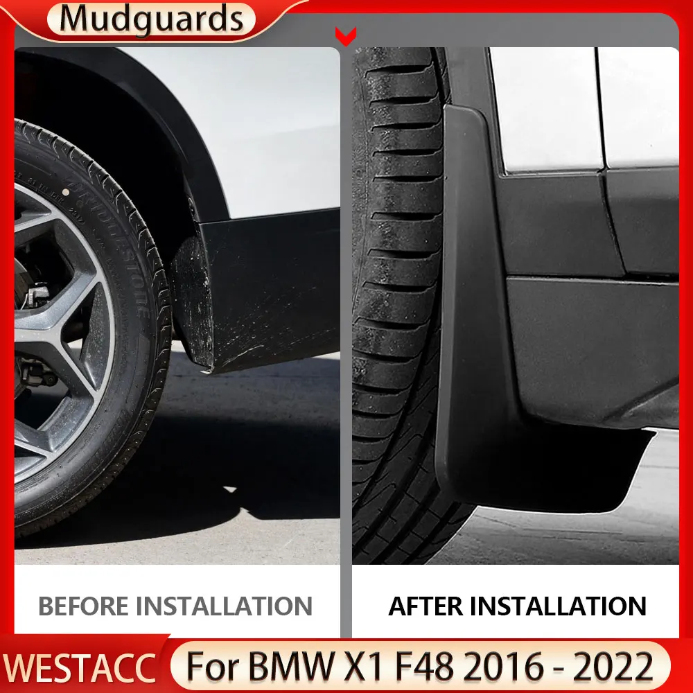 

Для BMW X1 F48 2016 2017 2018 2019 2020 2021 2022 брызговики на крыло спереди и сзади брызговик аксессуары