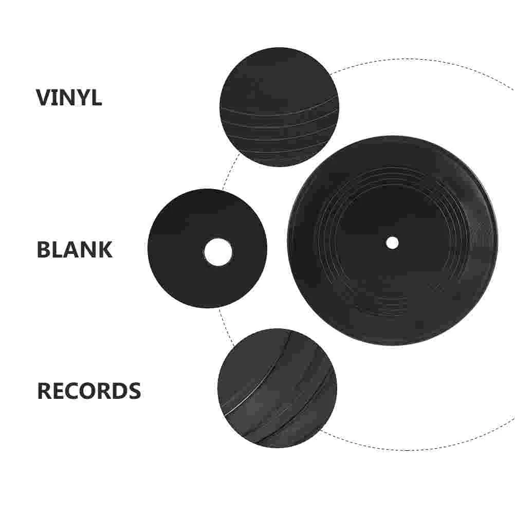 3 Pcs Vintage Signs Home Decor Vinyl Record Decoration Retro Aesthetic Wall Disco Records Decorate Black Plastic Decorations