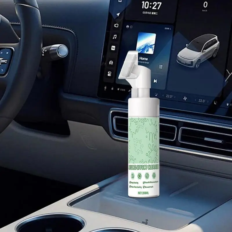 Car Cleaning Spray Interior 6.76oz Multifunctional Foam Cleaning Agent No Need To Wash Car Interior Cleaner Artificial Leather