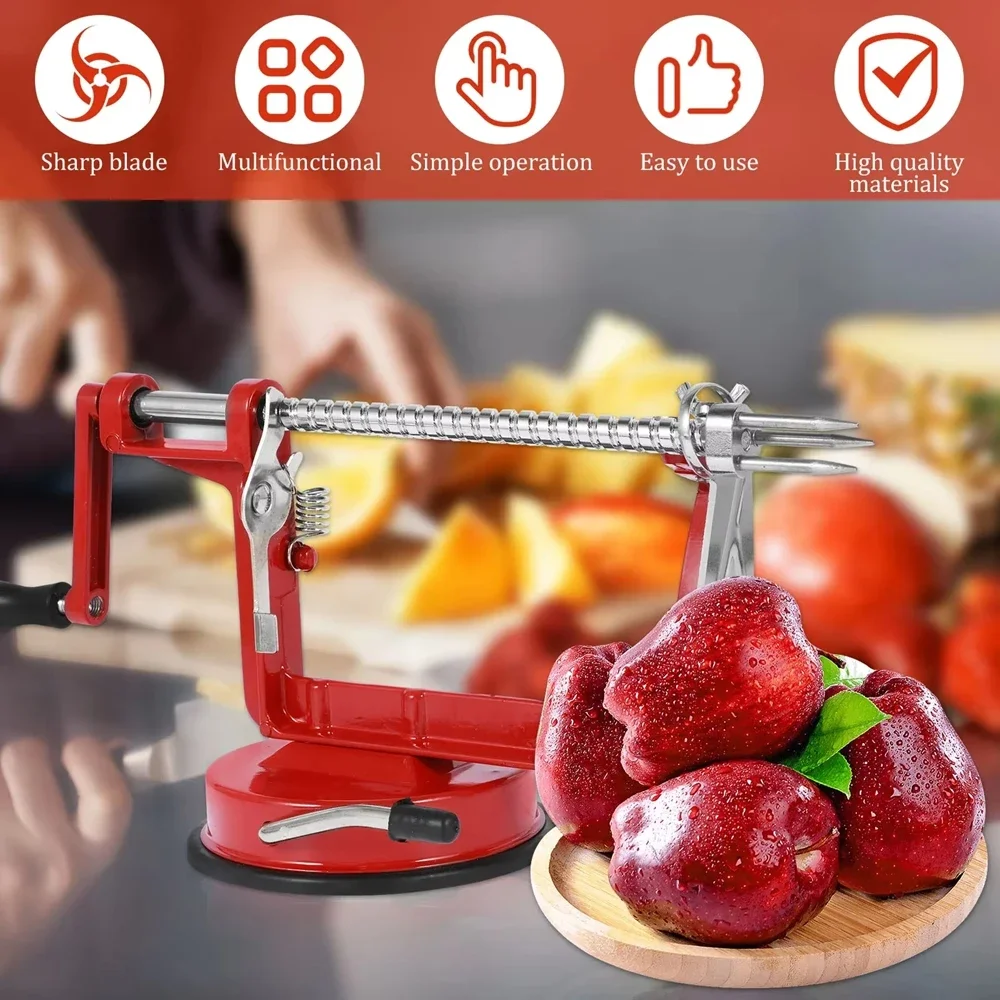 

Three-In-One Fruit Peeler Equipped With Handle Slicer Apple Peel Peeler Sharp Tools Fruit Shell Remover And Kitchen Appliances