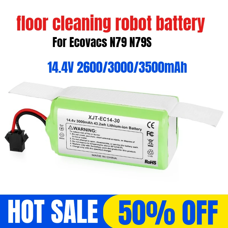 

14.4V 3500mAh for Ecovacs N79 N79S Floor Cleaning Robot Battery