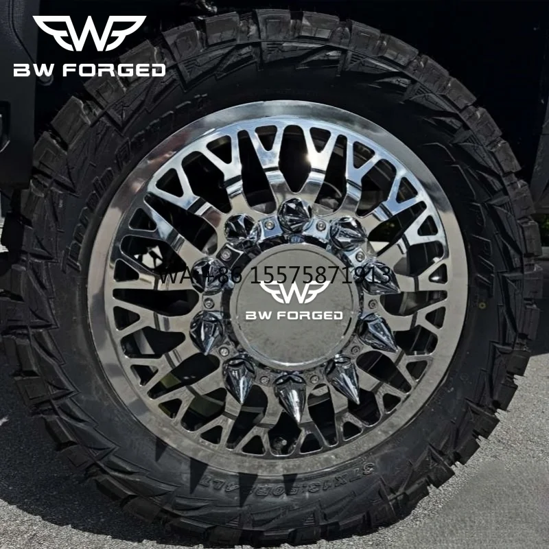 

26 Inch Super Single forged truck wheels, 8-lug design with PCD 6x135 6x5.5 8x6.5 8x170 for heavy-duty pickup use