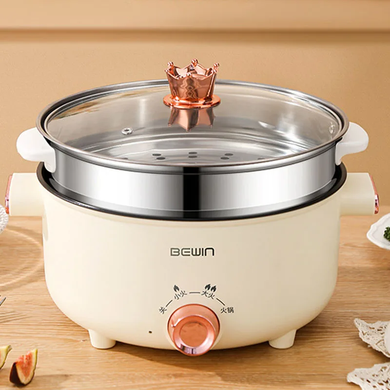 220V Multifunctional Electric Cooker Heating Pan Electric Cooking Pot Machine Hotpot Noodles Eggs Soup Steamer rice cooker