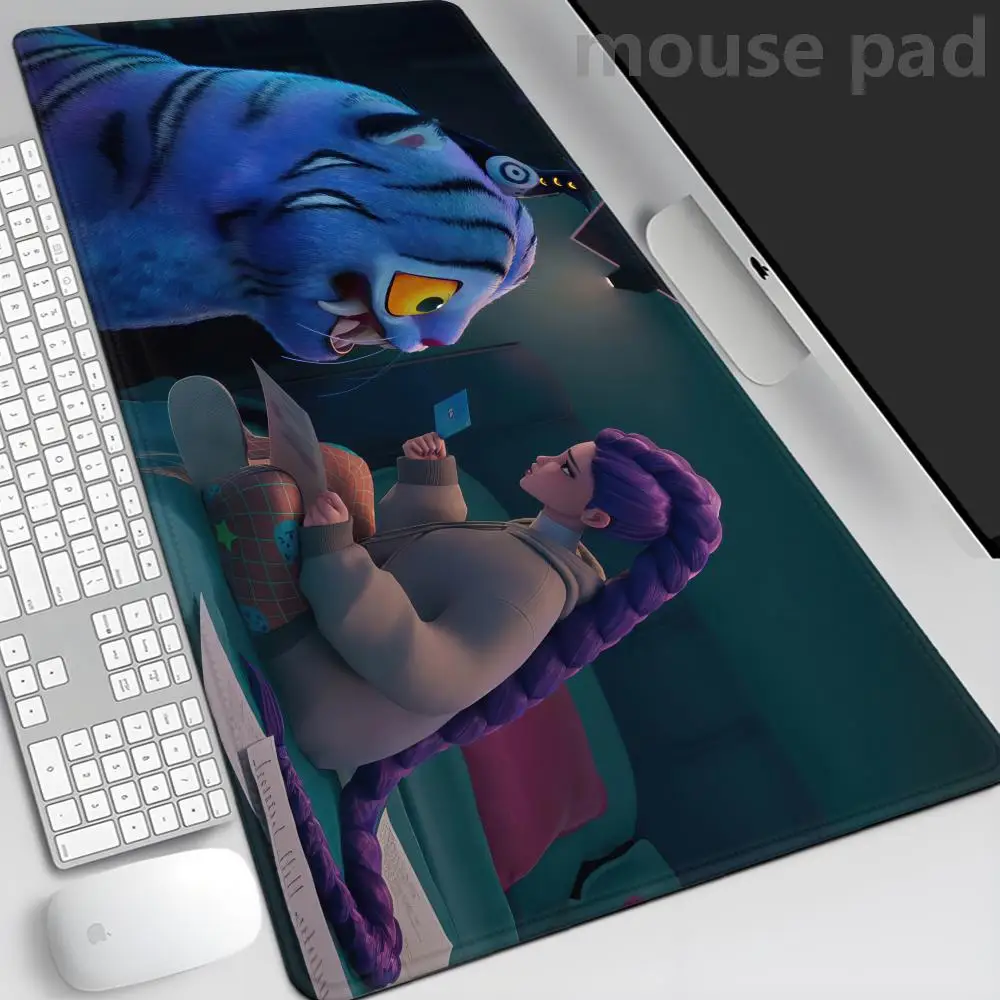 Anime KPOP Demon Hunters tiger Mouse Pad Extra Large Mouse Pad for Gaming, Smooth Surface, Non-Slip, Comfortable, Durable Desk M