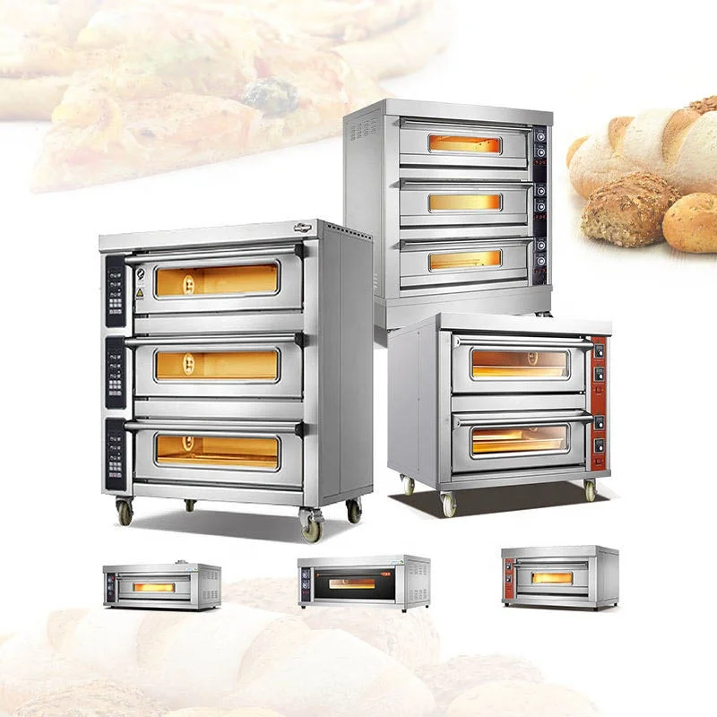 

Electric Gas Bread Baking Oven 1 2 3 Layer Deck Oven Industrial Commercial Bakery Baking Oven For Sale
