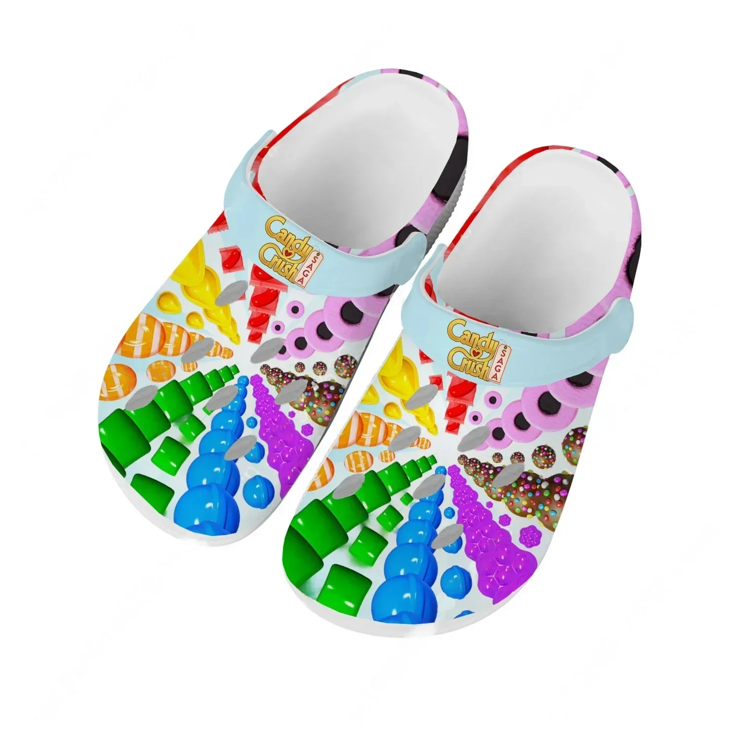 

Candy Crush Saga Water Shoes Mens Womens Comfortable Fashion Home Garden Clogs Customizd Sandals Beach Breathable Hole Slippers