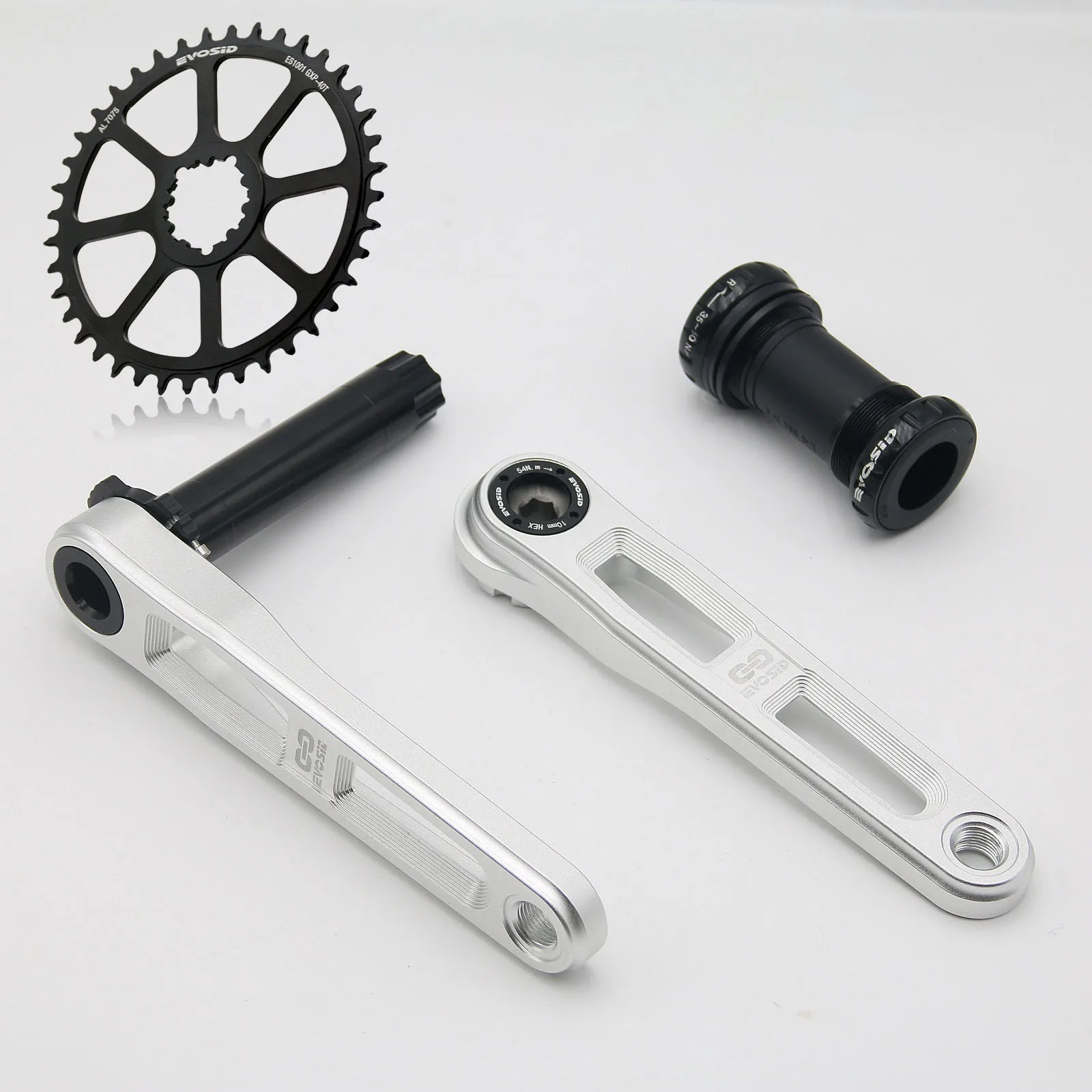 AliExpress NONE EVOSID Road Bike Hollow Crankset High-strength Lightweight Aluminum Alloy Material 3-pin Straight Mount Connector