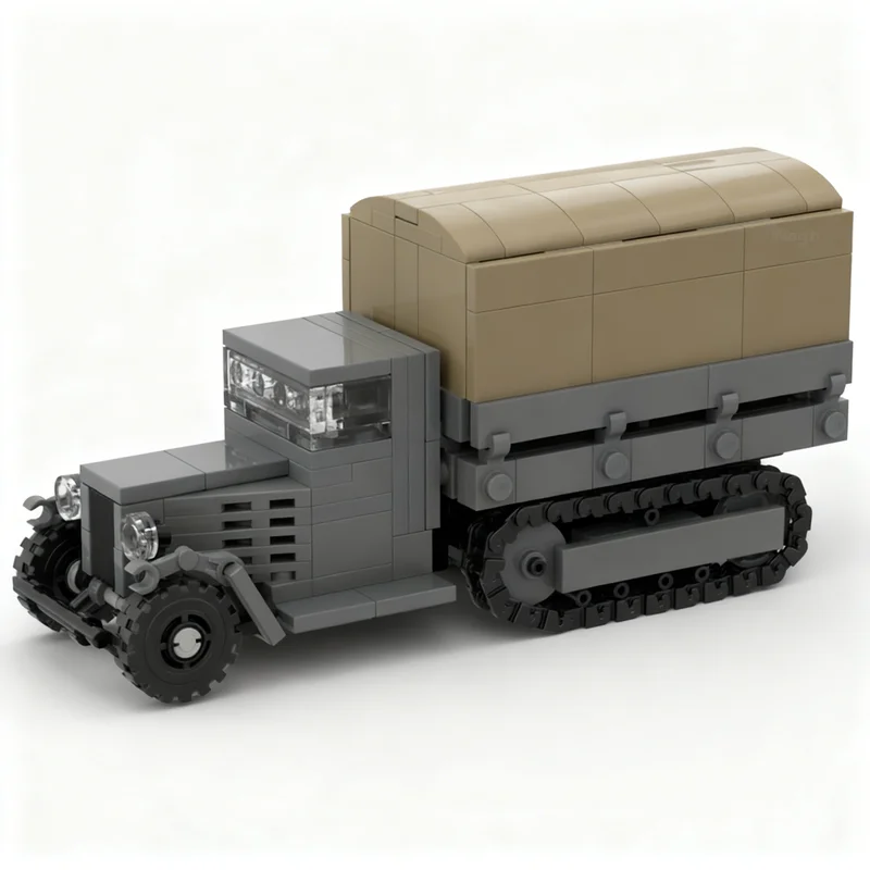 

NEW 360PCS MOC Technology WW2 Zis 22 Soviet Truck 1 45 Scale Model DIY Assembly Building Blocks Display Birthday Gift Building