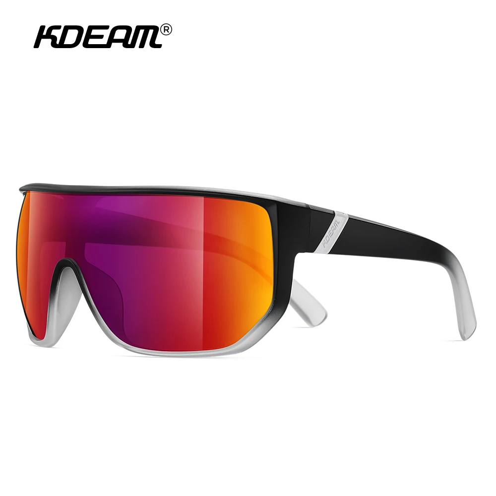 KDEAM New Men's Cycling Sunglasses Sports Polarized Wide-Angle Goggles Party Glasses