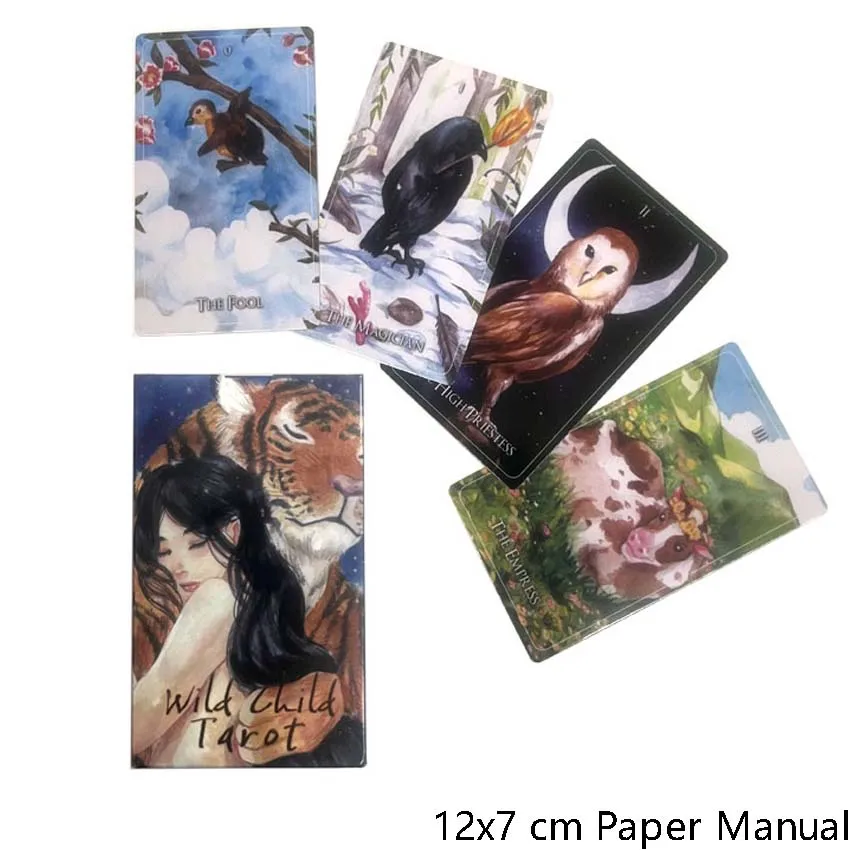 12x7 cm Wild Child Tarot Card Games Paper Manual