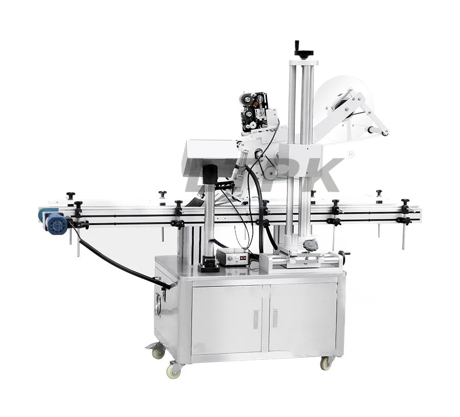 LT-300 Commercial Vertical Fully Automatic Labeling Machine For Flat Plastic Surface Cosmetic Bottles Cans Bags Yogurt Cups
