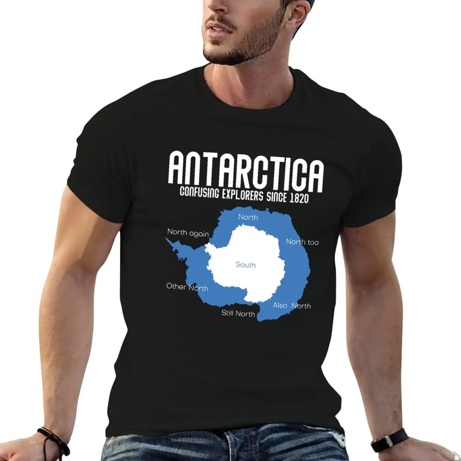 Antarctica Confusing Explorers Since 1820 Funny Antarctica Gear T-Shirt for a boy plain funny t shirts men