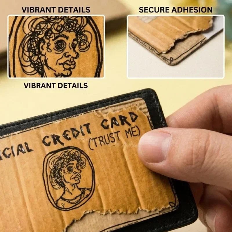 Funny Credit Card Sticker Funny Card Humorous Debit Bank Card Skin Cover Waterproof Decal Laptop Phone Case Notebook Joke Gift
