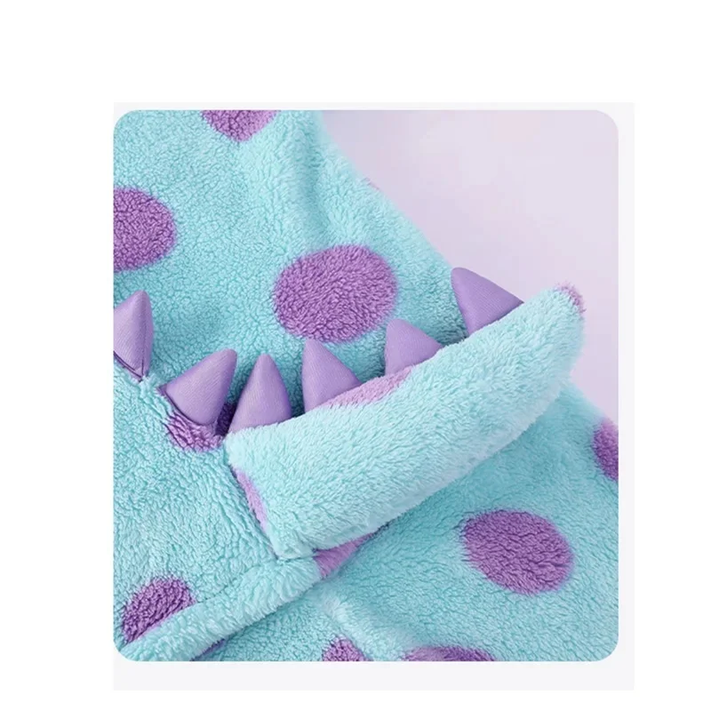 ♥ 2026 New Family Monster Cosplay Sully Costume Blue Anime Outfit Coral Fleece Warm Women Men Girl Halloween Christm ★ Look at m