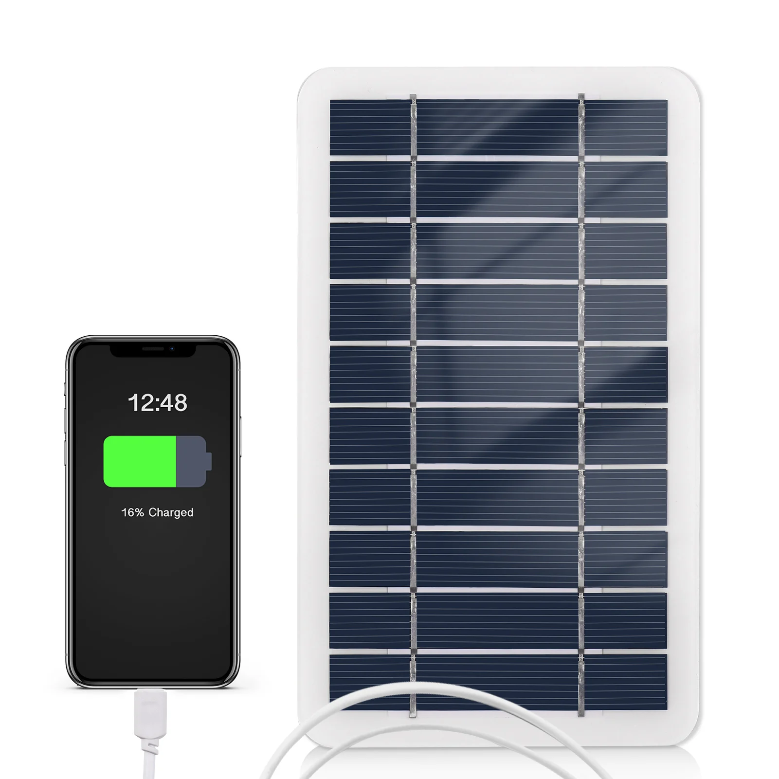 

3W 5V Portable Solar Charger Waterproof Solar Panel Charger for Camping with USB Interface for Charging Mobile Phones Mini Fans