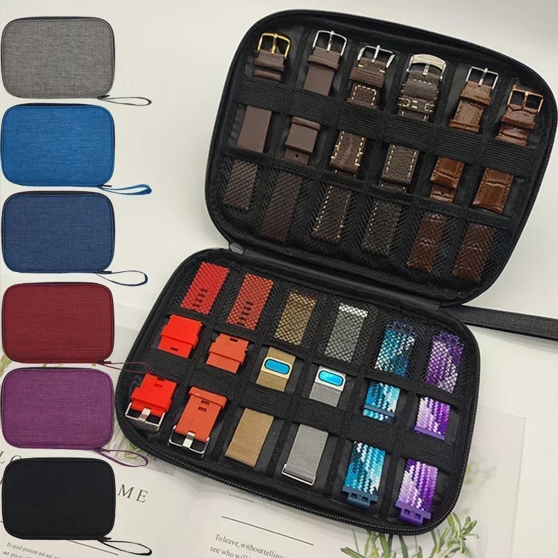 Многофункциональная дорожная сумка для хранения ремешка для часов, портативный чехол, коробка для кабеля передачи данных, водонепроницаемая ткань 300D