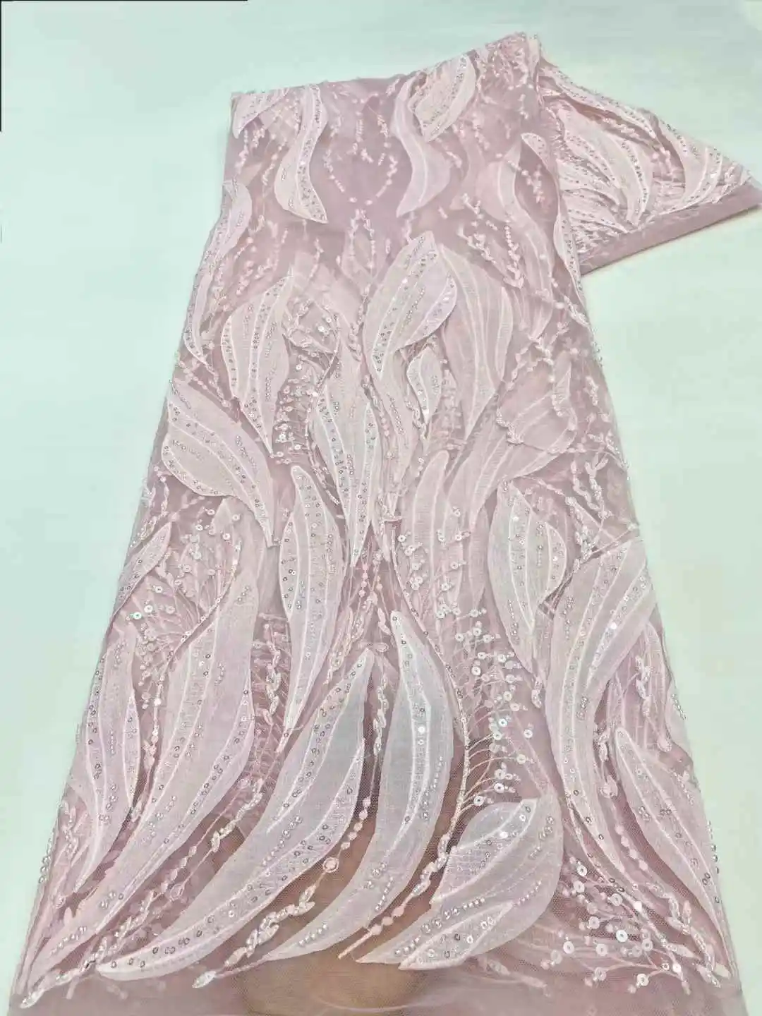 قماش دانتيل مطرز بالترتر الأفريقي الفاخر 2025 جودة عالية العريس النيجيري الزفاف الزفاف التطريز الفرنسية تول الخياطة