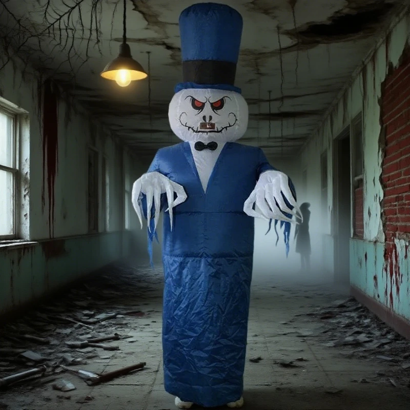 

Adult horror inflatable ghost costume Halloween jumping horror cosplay suit holiday high quality new unique dress up